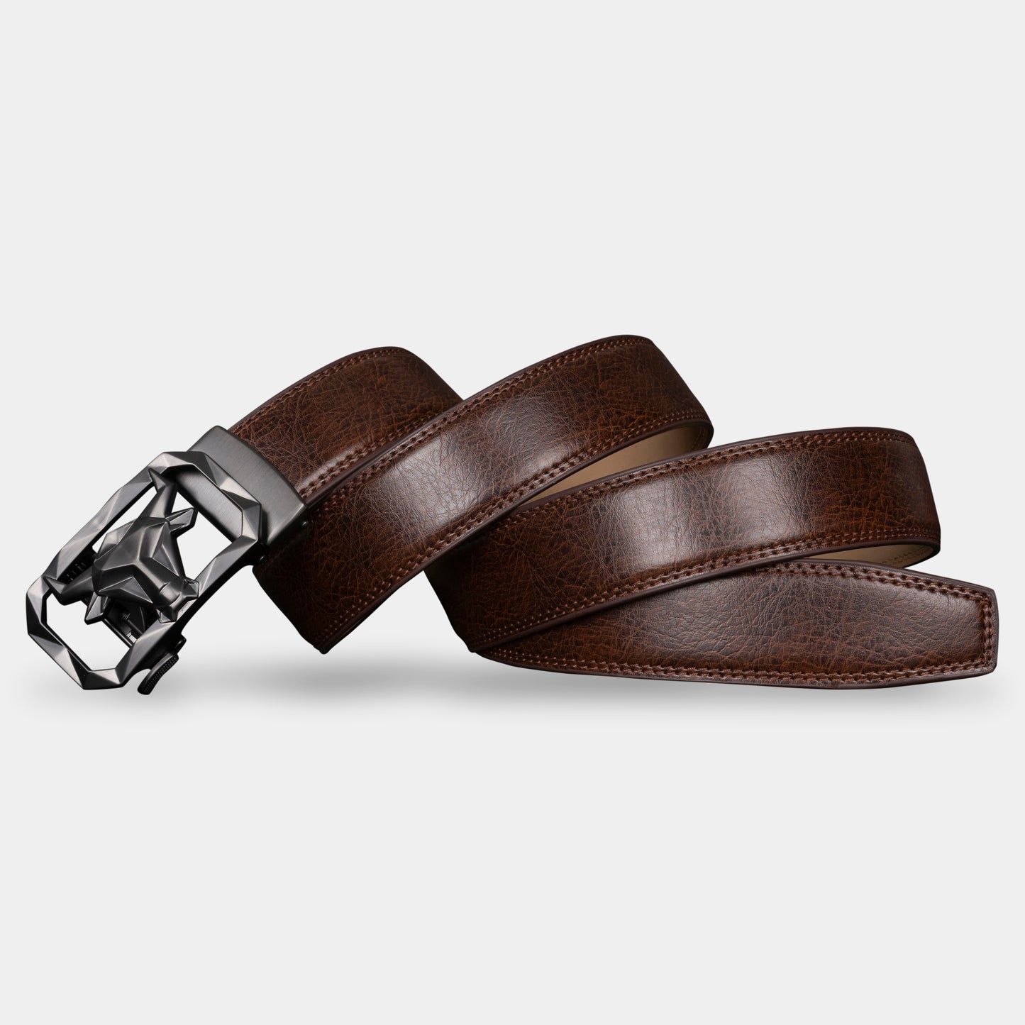 VEGETABLE TANNED 100% LEATHER BELT WITH CHROME PLATED BUCKLE - LY36-2108_BLA