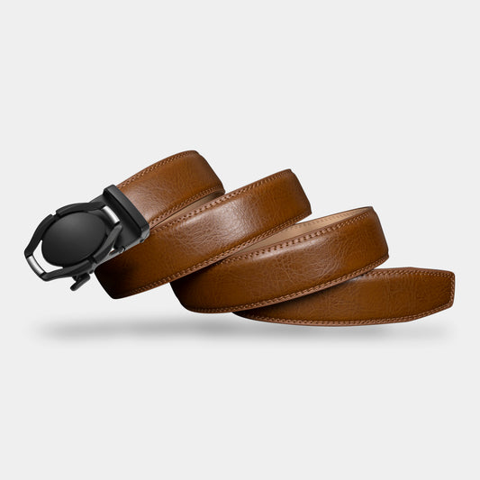 VEGETABLE TANNED 100% LEATHER BELT WITH CHROME PLATED BUCKLE - LY36-222755_CHR