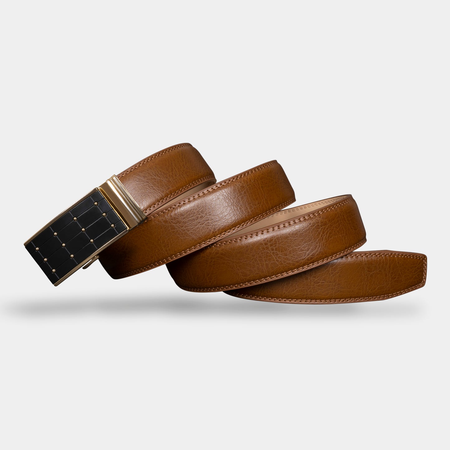 VEGETABLE TANNED 100% LEATHER BELT WITH CHROME PLATED BUCKLE - LY36-751_GOL