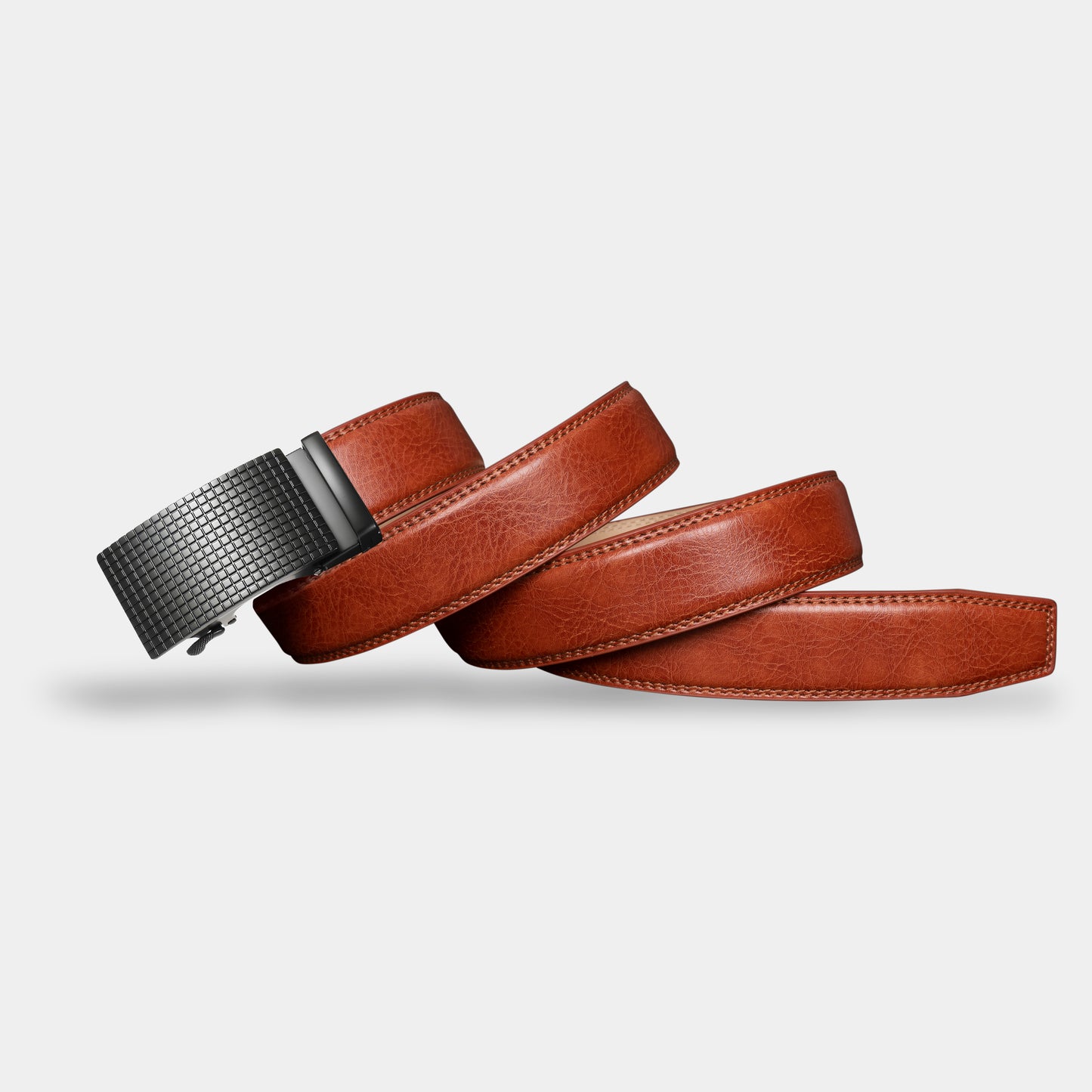 VEGETABLE TANNED 100% LEATHER BELT WITH CHROME PLATED BUCKLE - LY36-0088_BLA