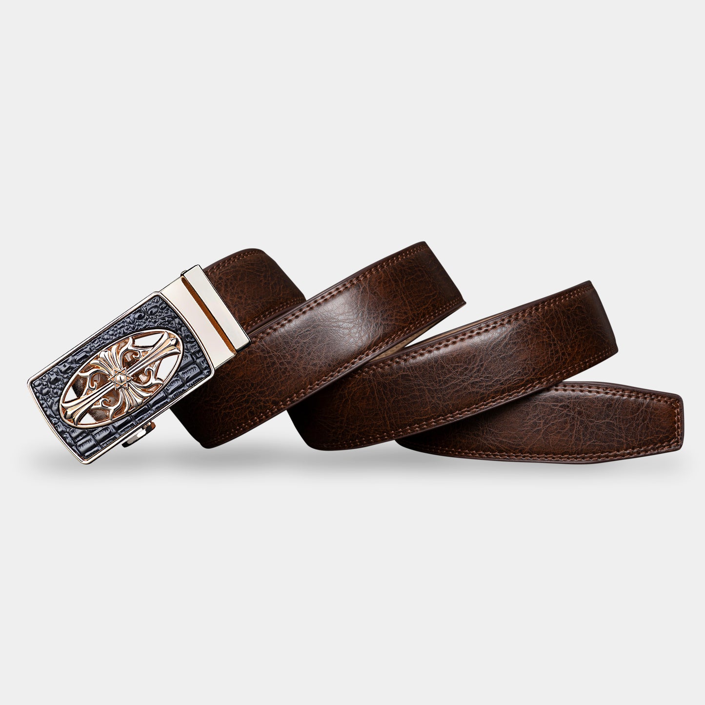 VEGETABLE TANNED 100% LEATHER BELT WITH CHROME PLATED BUCKLE - 006