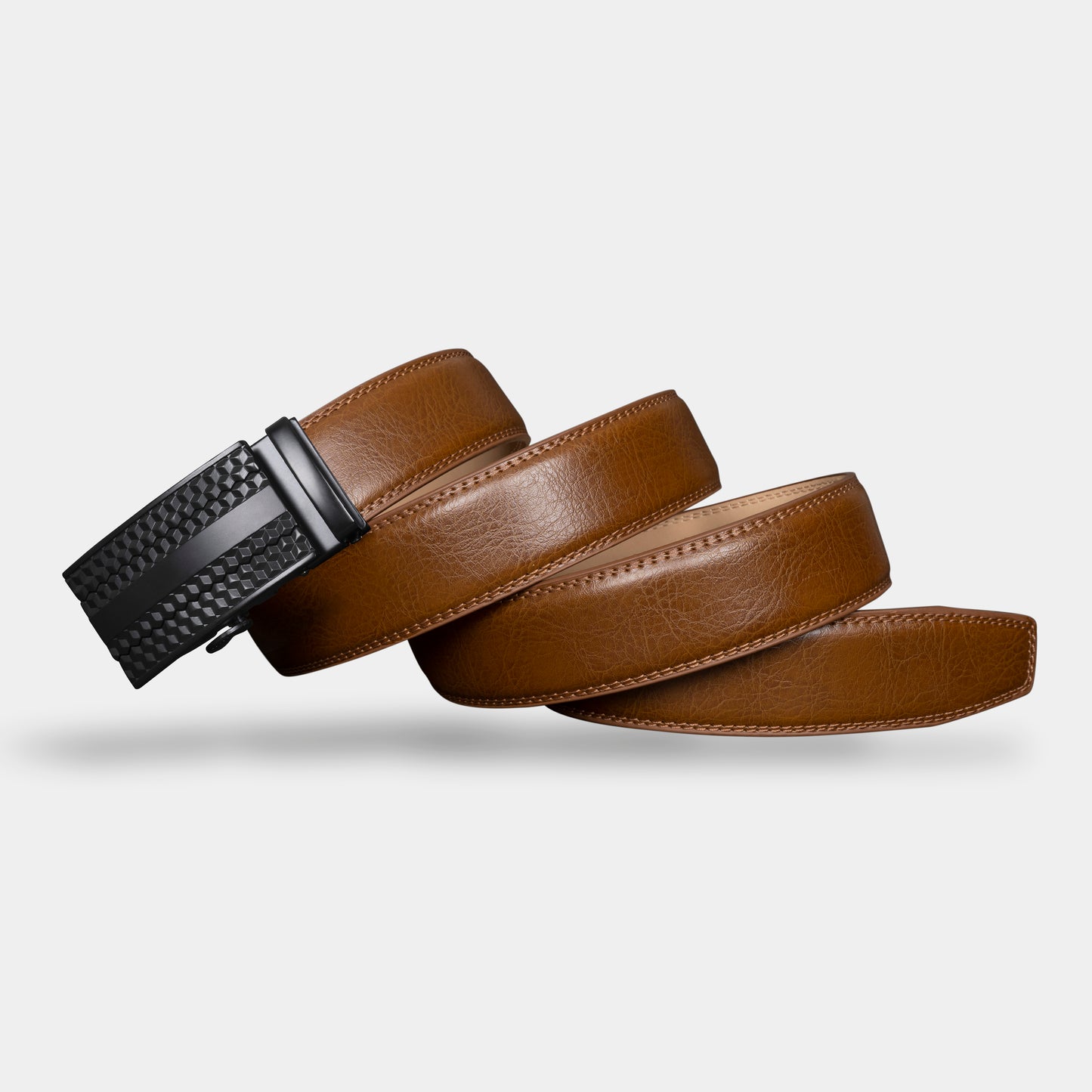 VEGETABLE TANNED 100% LEATHER BELT WITH CHROME PLATED BUCKLE - LY25-0383