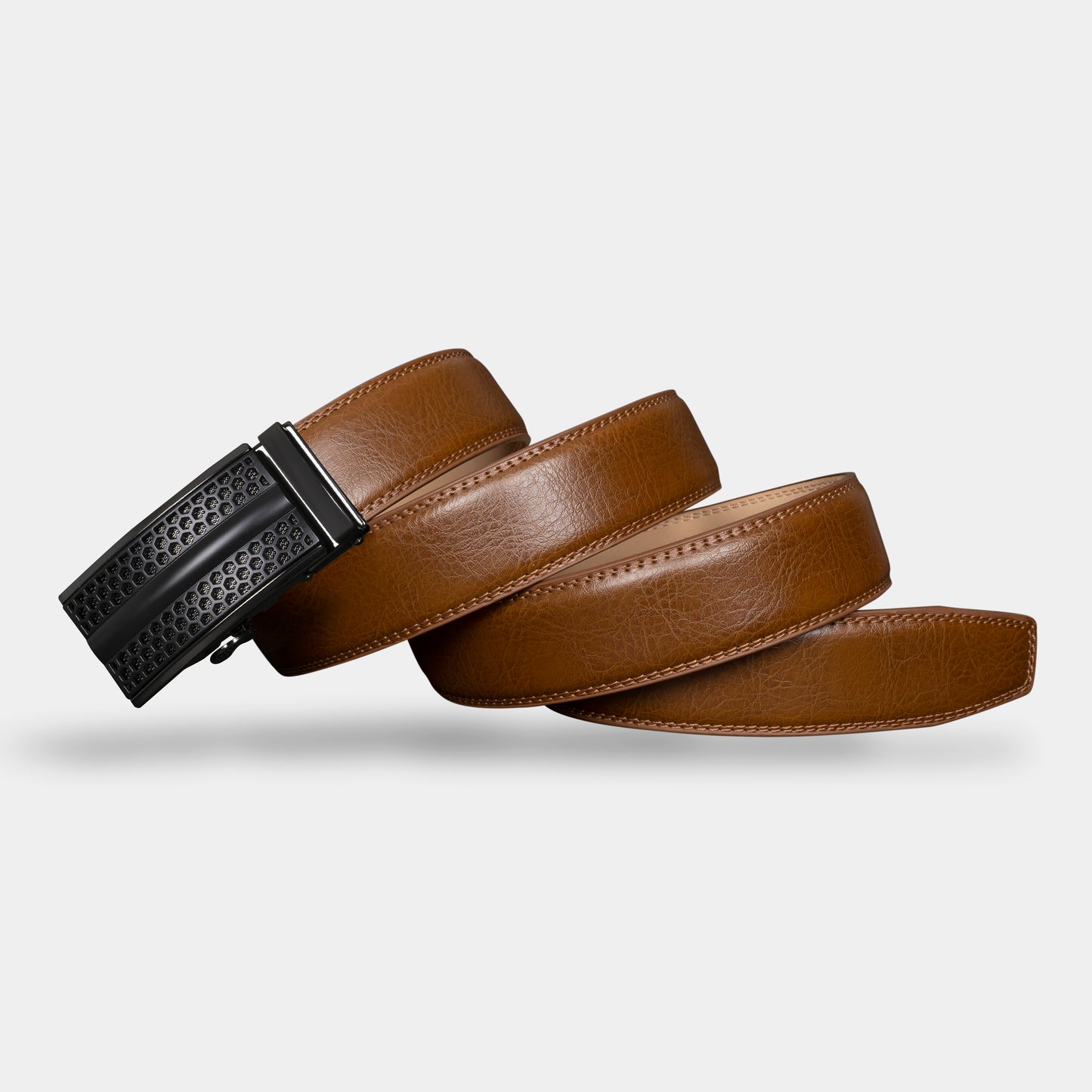 VEGETABLE TANNED 100% LEATHER BELT WITH CHROME PLATED BUCKLE - LY25-0639