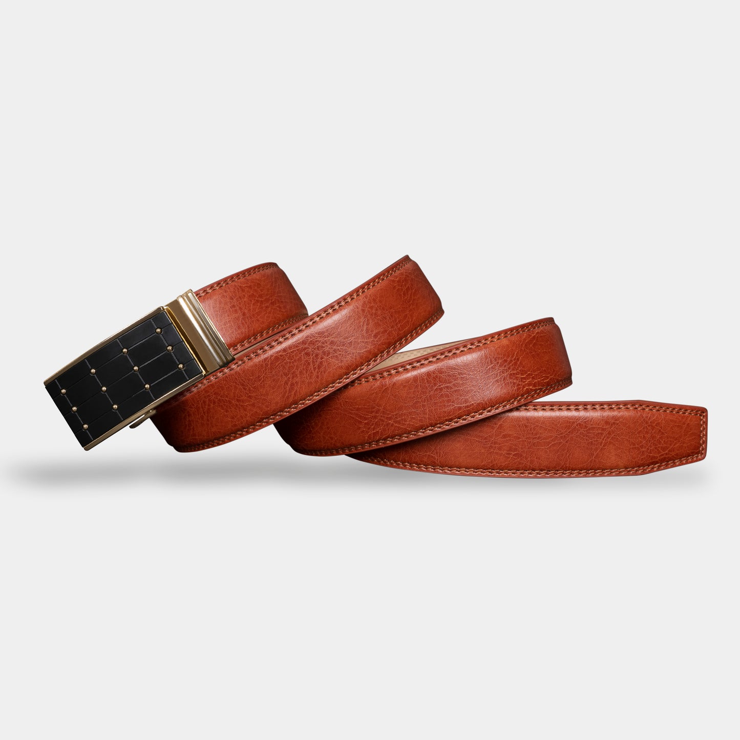 VEGETABLE TANNED 100% LEATHER BELT WITH CHROME PLATED BUCKLE - LY36-751_GOL