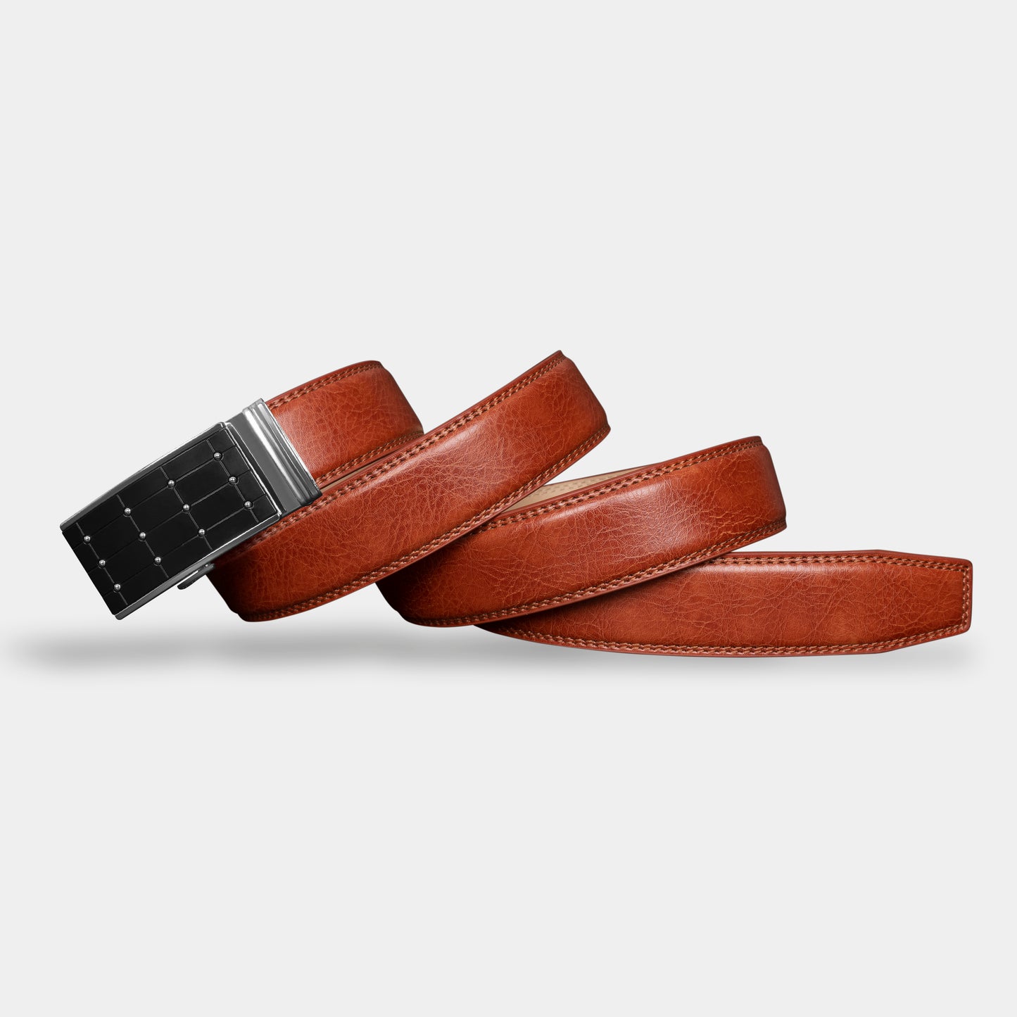 VEGETABLE TANNED 100% LEATHER BELT WITH CHROME PLATED BUCKLE - LY36-751_SIL