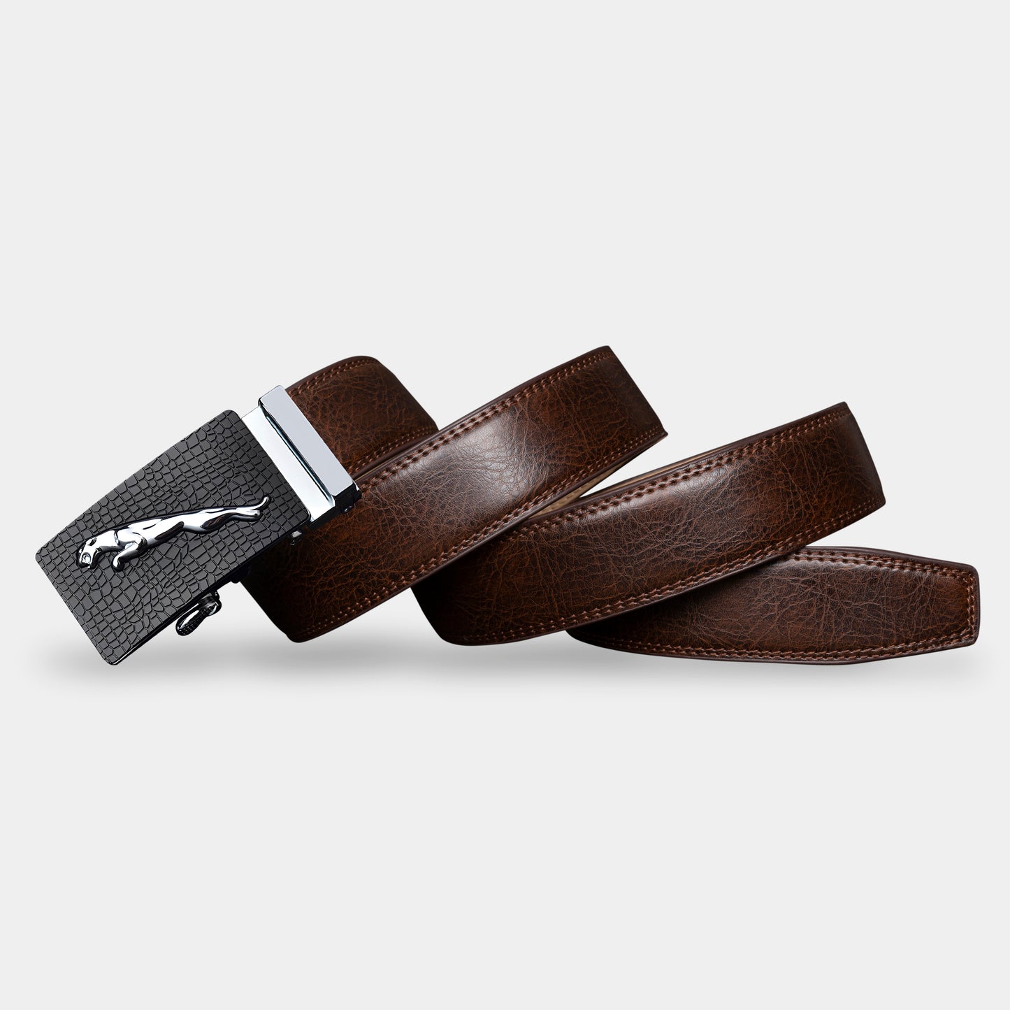 VEGETABLE TANNED 100% LEATHER BELT WITH CHROME PLATED BUCKLE - 020