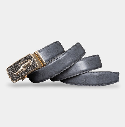 VEGETABLE TANNED 100% LEATHER BELT WITH CHROME PLATED BUCKLE - 001