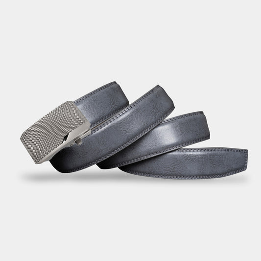 VEGETABLE TANNED 100% LEATHER BELT WITH CHROME PLATED BUCKLE - LY36-23165_SIL
