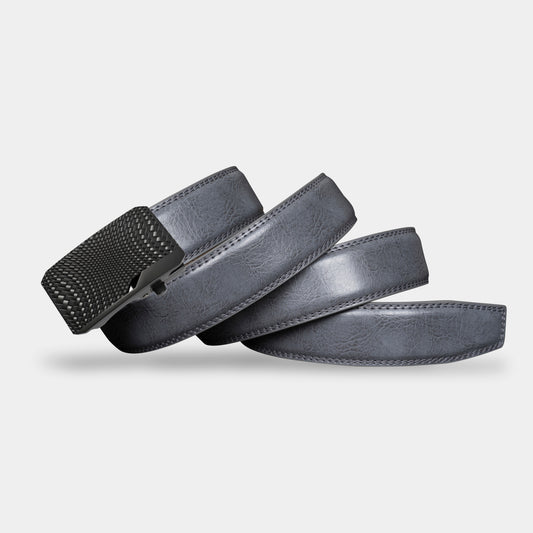 VEGETABLE TANNED 100% LEATHER BELT WITH CHROME PLATED BUCKLE - LY36-23165_BLA