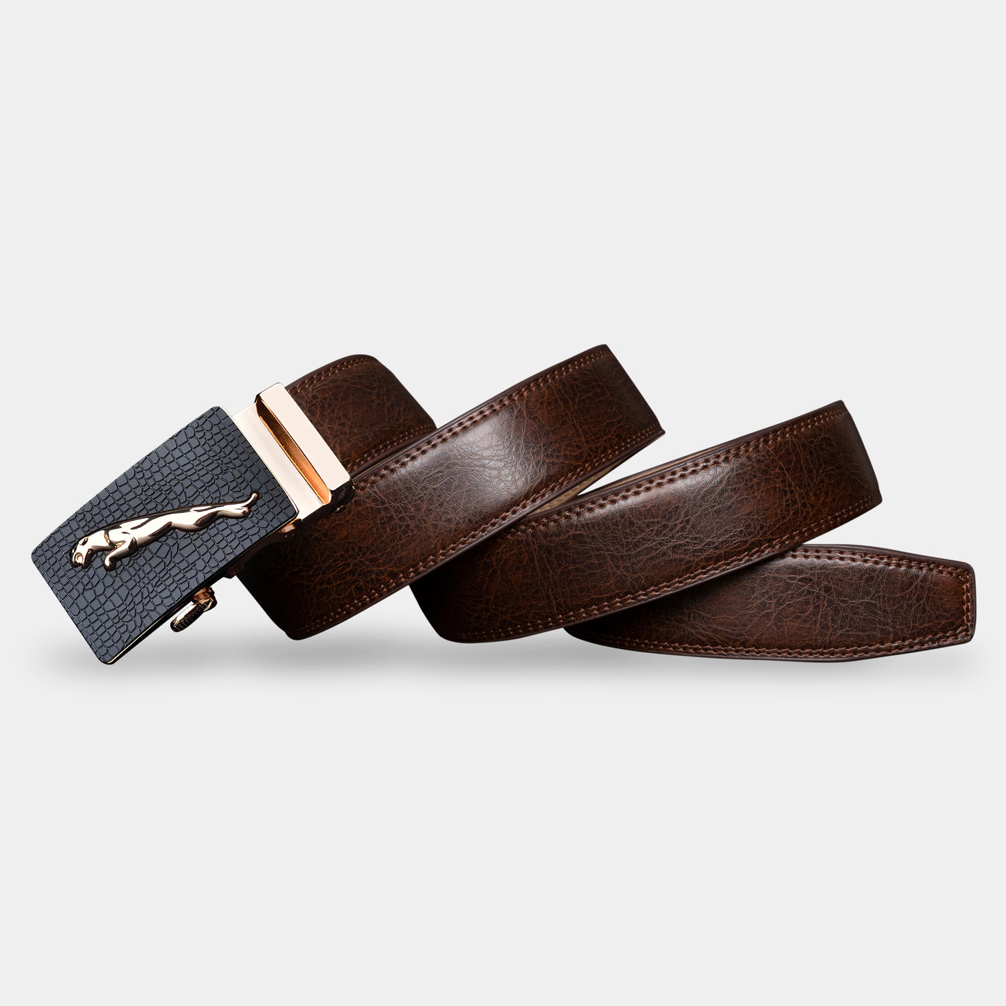 VEGETABLE TANNED 100% LEATHER BELT WITH CHROME PLATED BUCKLE - 009