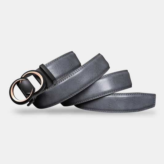 VEGETABLE TANNED 100% LEATHER BELT WITH CHROME PLATED BUCKLE - LY36-222882_GOL