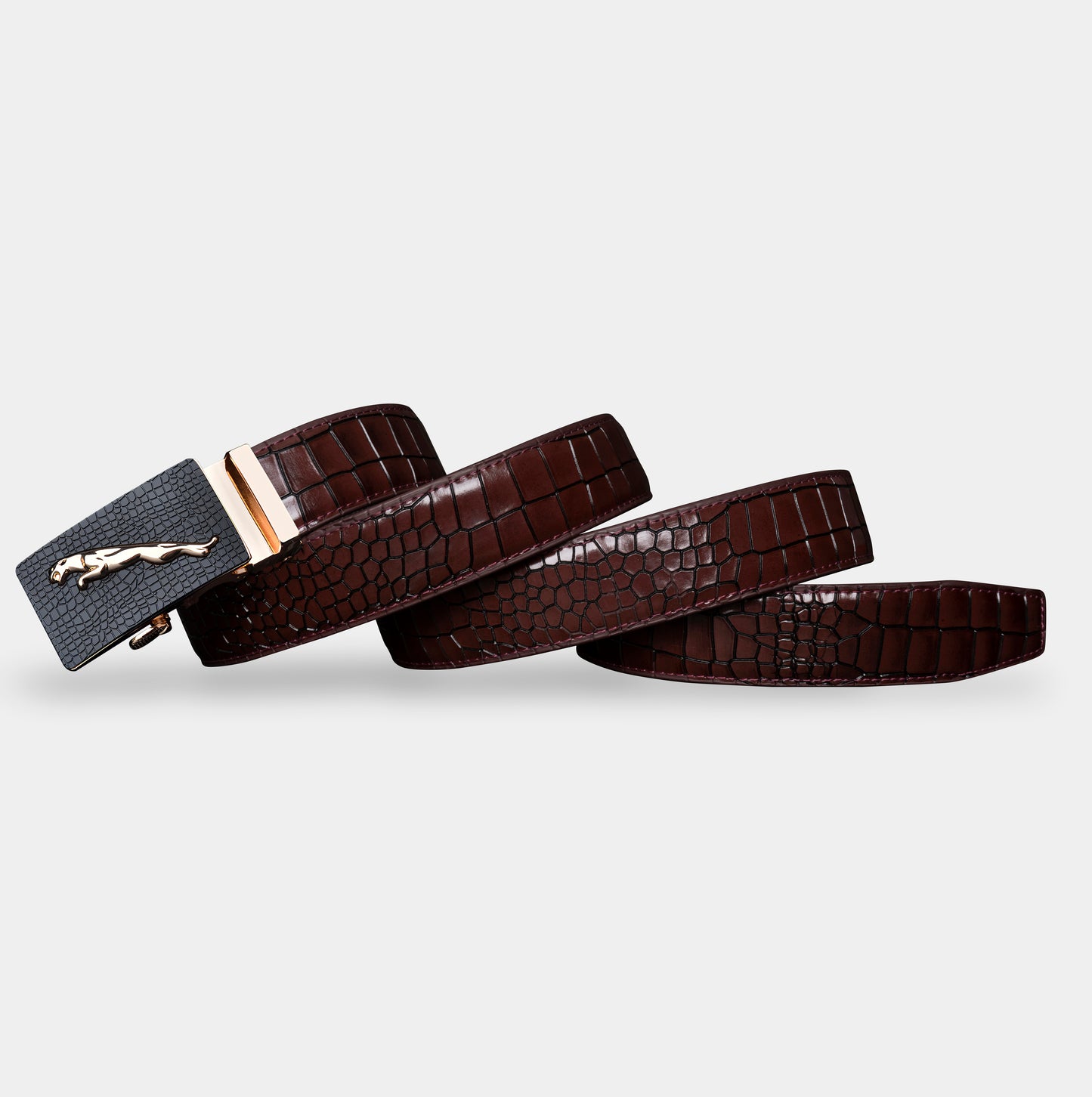 TORTOISE CRACK VEGETABLE TANNED 100% LEATHER BELT WITH CHROME PLATED BUCKLE - 009