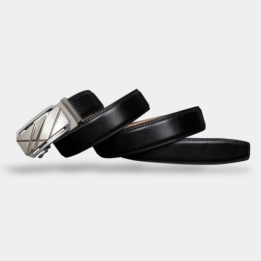 VEGETABLE TANNED 100% LEATHER BELT WITH CHROME PLATED BUCKLE - LY180-596_GRE