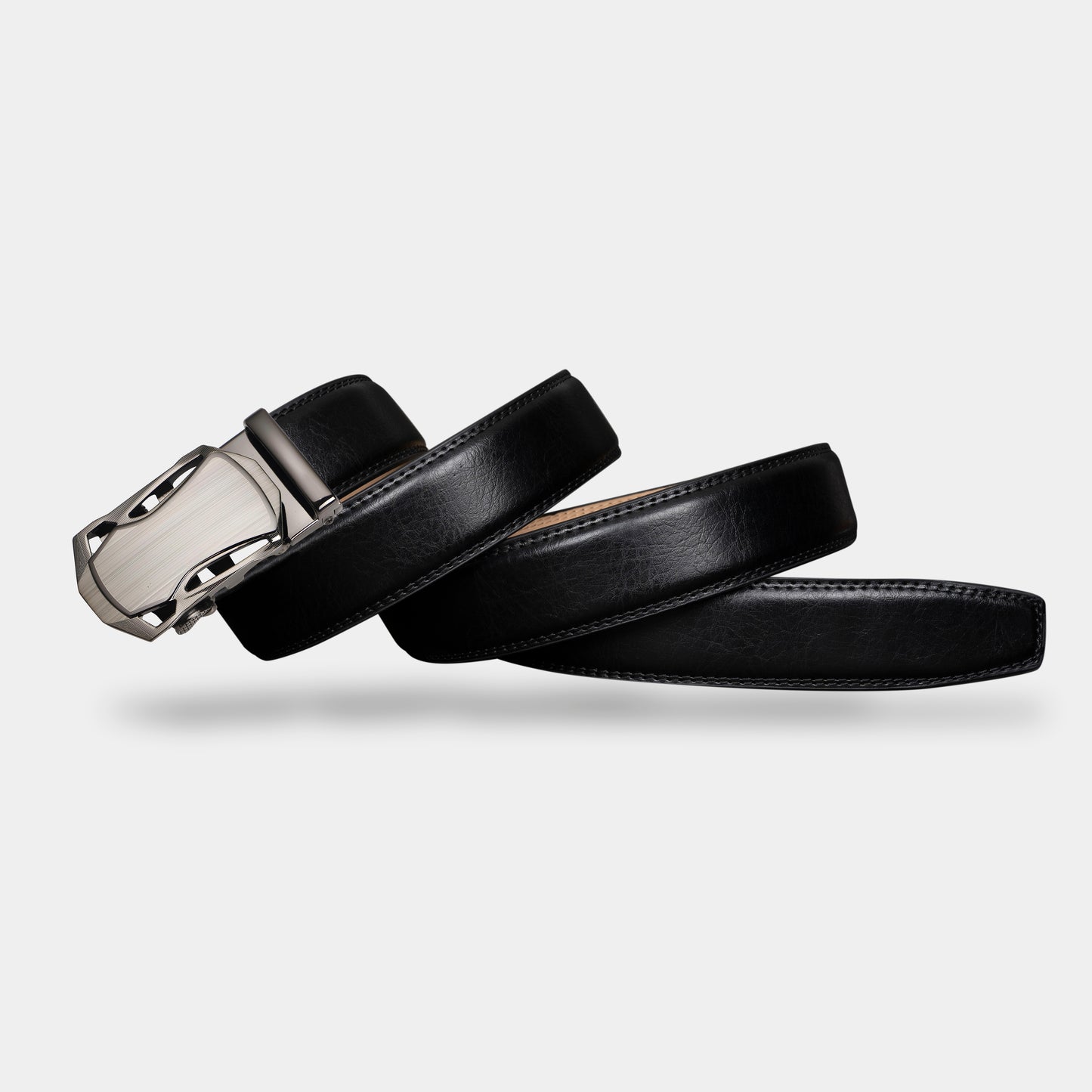 VEGETABLE TANNED 100% LEATHER BELT WITH CHROME PLATED BUCKLE - 328