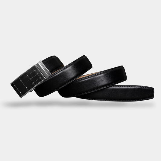 VEGETABLE TANNED 100% LEATHER BELT WITH CHROME PLATED BUCKLE - LY36-751_SIL