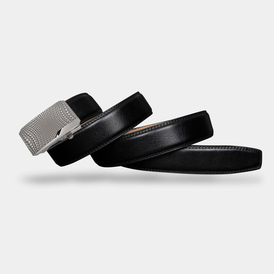 VEGETABLE TANNED 100% LEATHER BELT WITH CHROME PLATED BUCKLE - LY36-23165_SIL