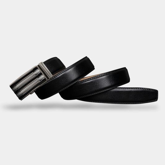 VEGETABLE TANNED 100% LEATHER BELT WITH CHROME PLATED BUCKLE - LY36-712_SIL