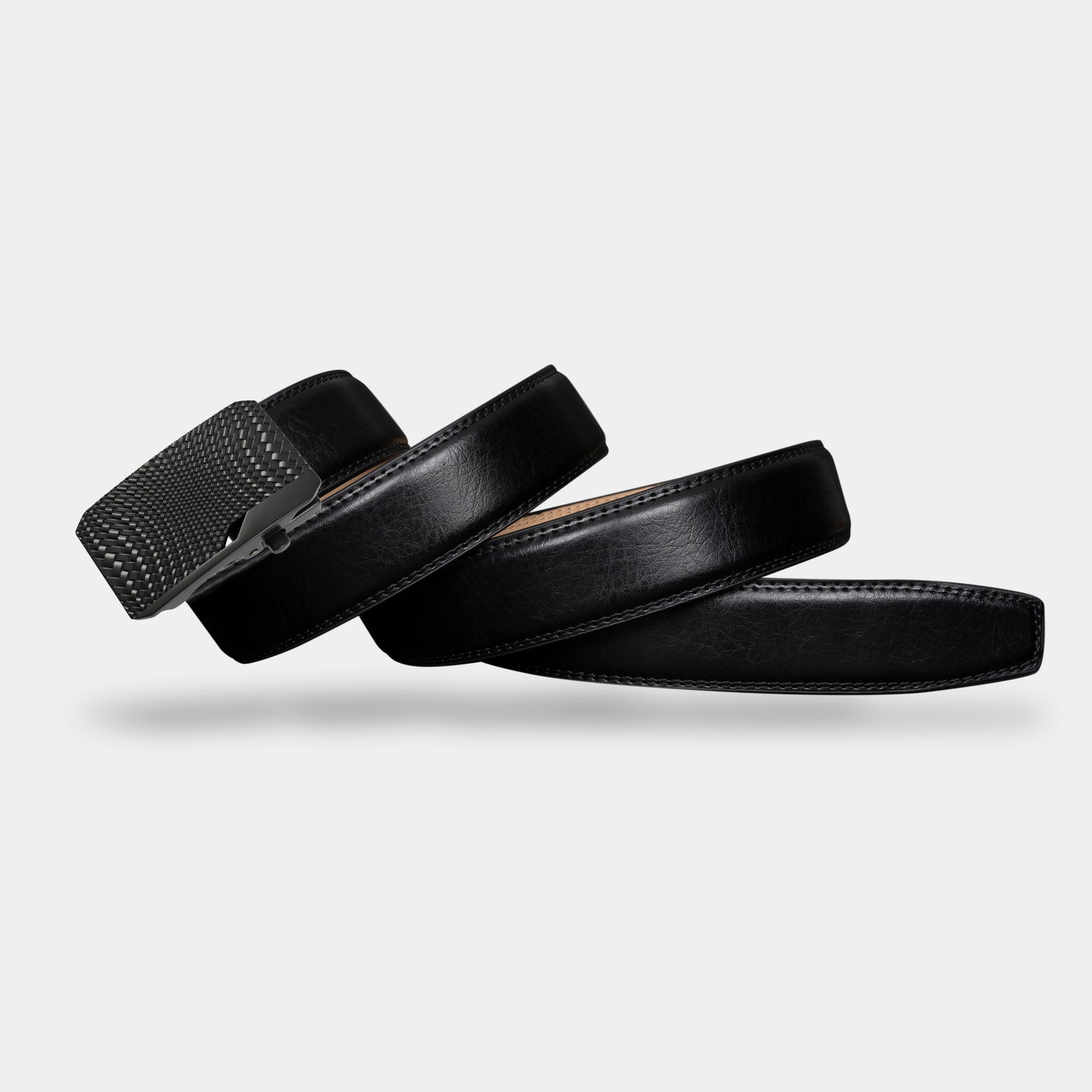 VEGETABLE TANNED 100% LEATHER BELT WITH CHROME PLATED BUCKLE - LY36-23165_BLA