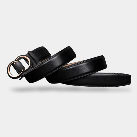 VEGETABLE TANNED 100% LEATHER BELT WITH CHROME PLATED BUCKLE - LY36-222882_GOL