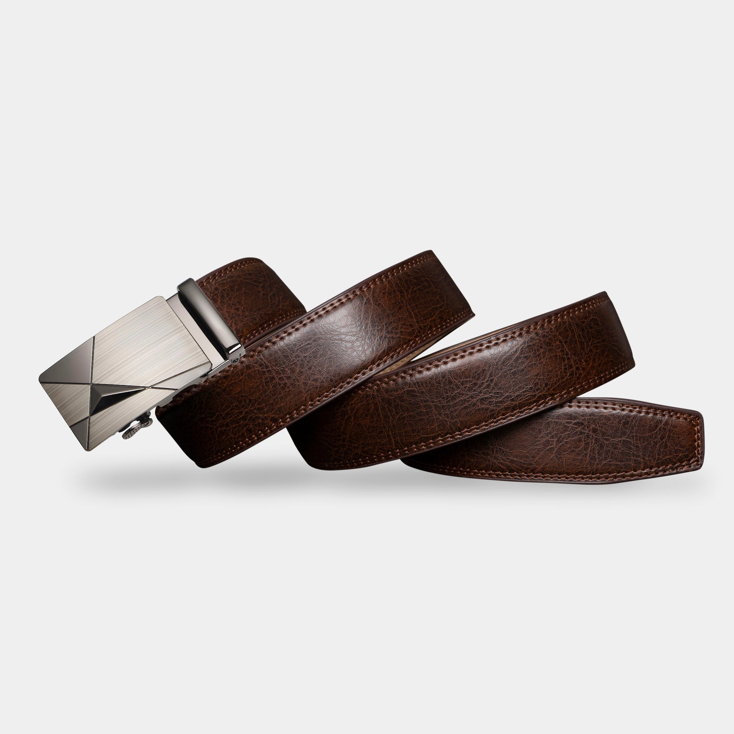 VEGETABLE TANNED 100% LEATHER BELT WITH CHROME PLATED BUCKLE - 337