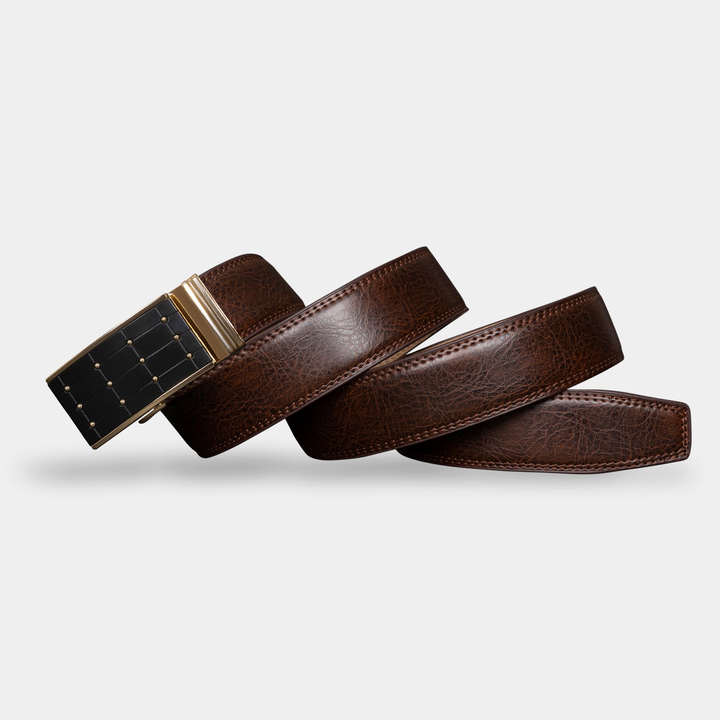 VEGETABLE TANNED 100% LEATHER BELT WITH CHROME PLATED BUCKLE - LY36-751_GOL