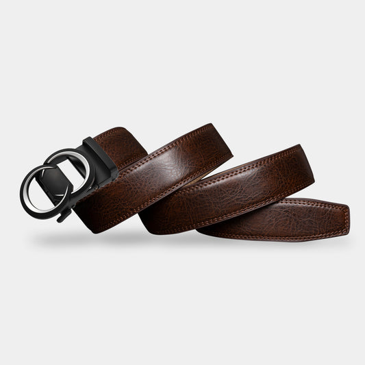 VEGETABLE TANNED 100% LEATHER BELT WITH CHROME PLATED BUCKLE - LY36-222882_CHR
