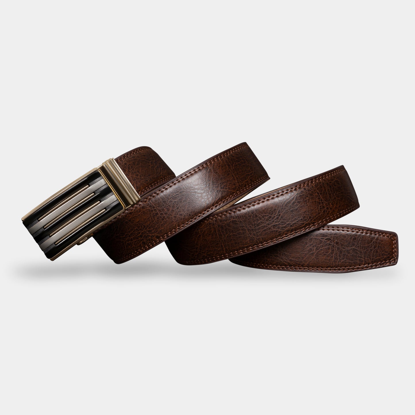 VEGETABLE TANNED 100% LEATHER BELT WITH CHROME PLATED BUCKLE - LY36-712_GOL