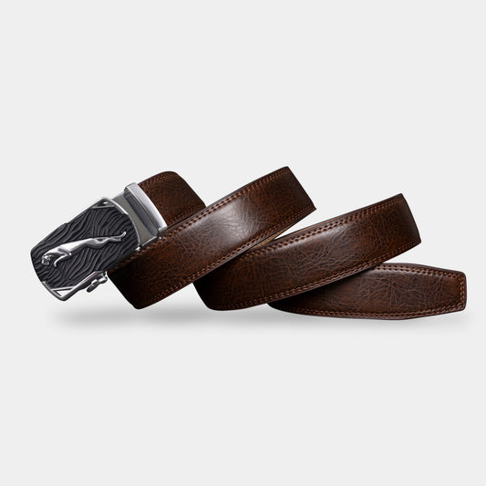 VEGETABLE TANNED 100% LEATHER BELT WITH CHROME PLATED BUCKLE - 019