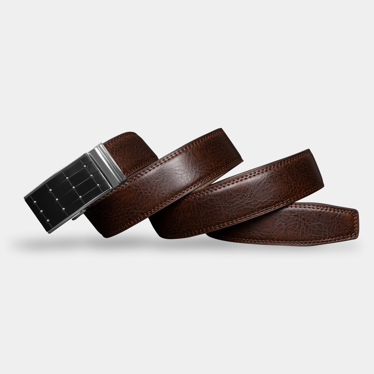 VEGETABLE TANNED 100% LEATHER BELT WITH CHROME PLATED BUCKLE - LY36-751_SIL