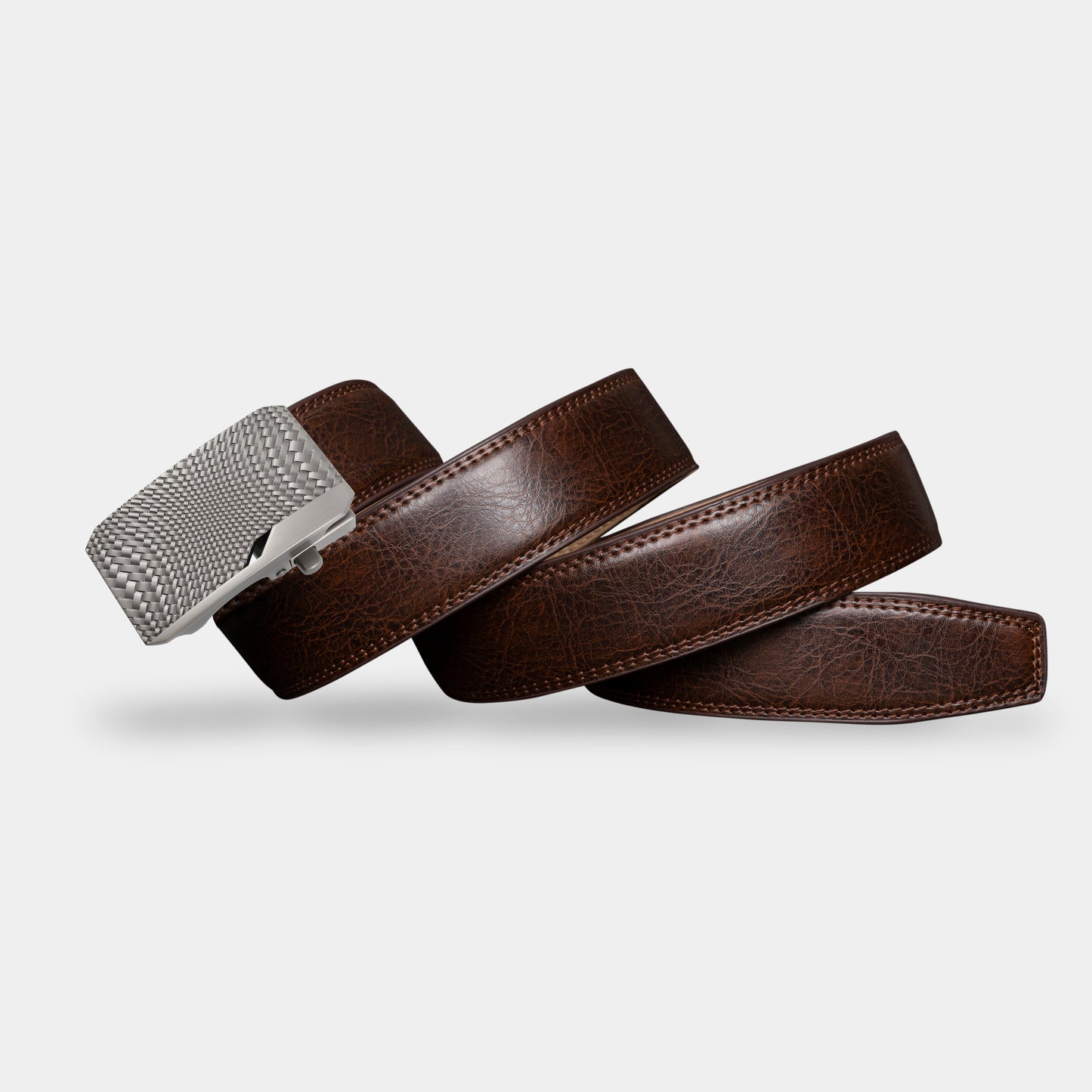 VEGETABLE TANNED 100% LEATHER BELT WITH CHROME PLATED BUCKLE - LY36-23165_SIL