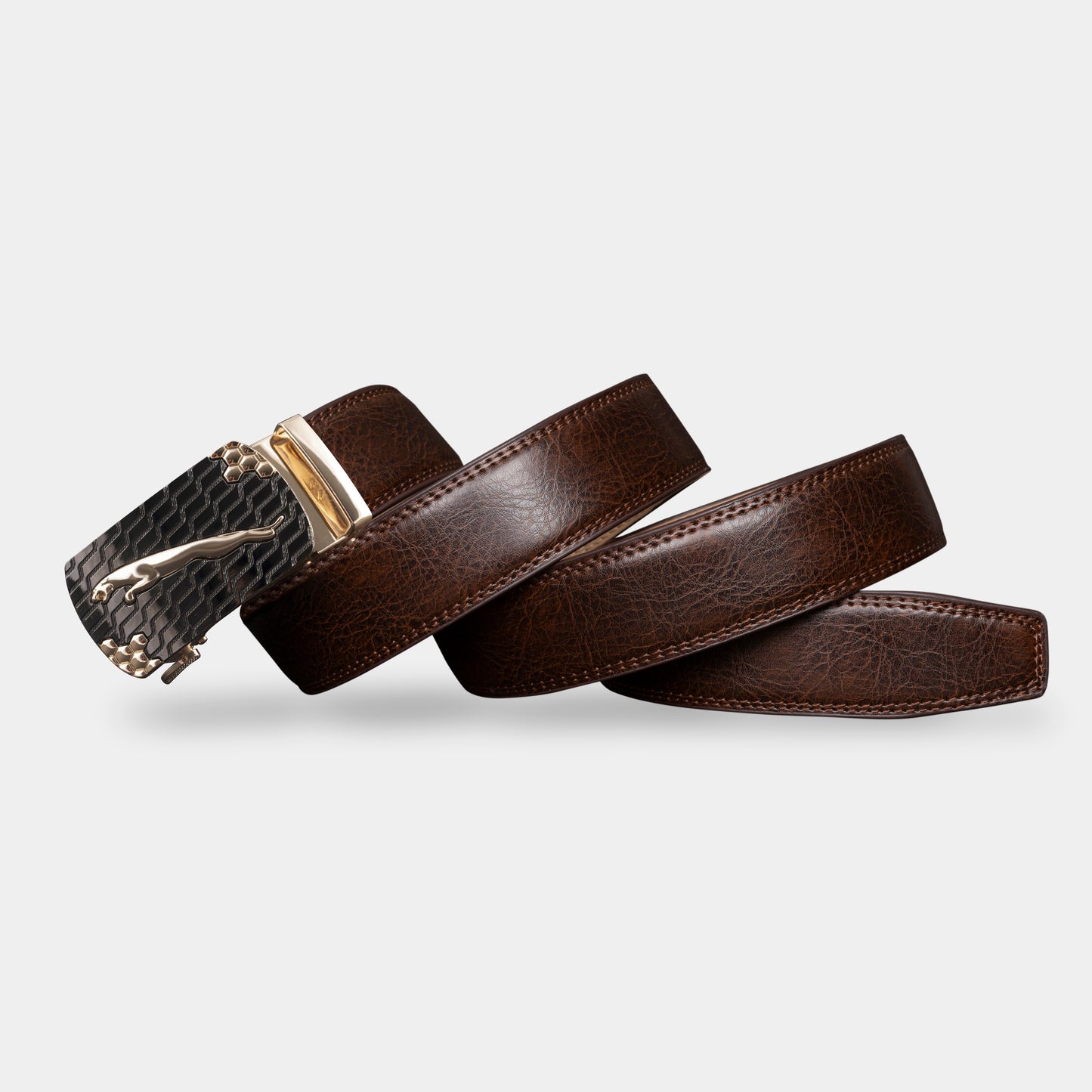 VEGETABLE TANNED 100% LEATHER BELT WITH CHROME PLATED BUCKLE - 005