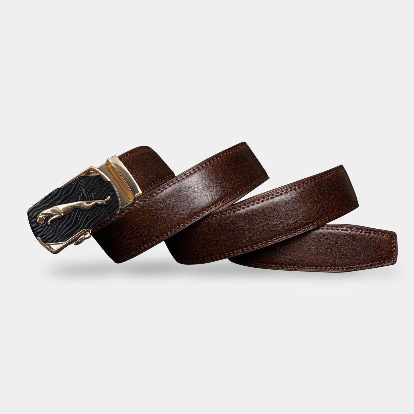 VEGETABLE TANNED 100% LEATHER BELT WITH CHROME PLATED BUCKLE - 010