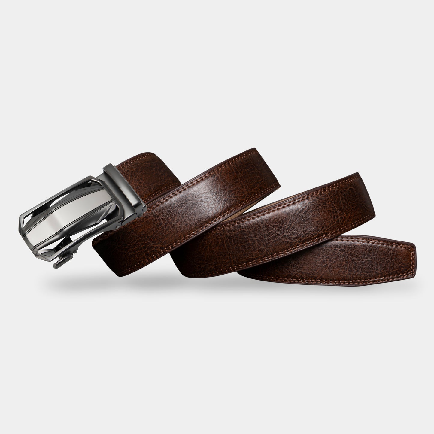 VEGETABLE TANNED 100% LEATHER BELT WITH CHROME PLATED BUCKLE - 1555