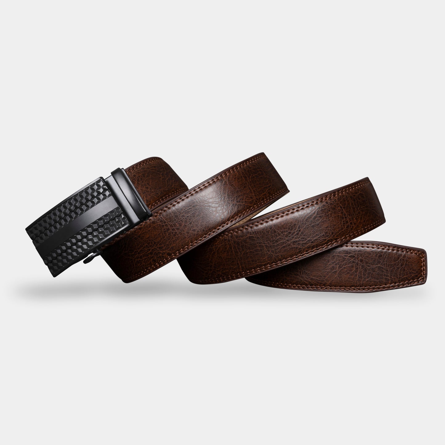 VEGETABLE TANNED 100% LEATHER BELT WITH CHROME PLATED BUCKLE - LY25-0383