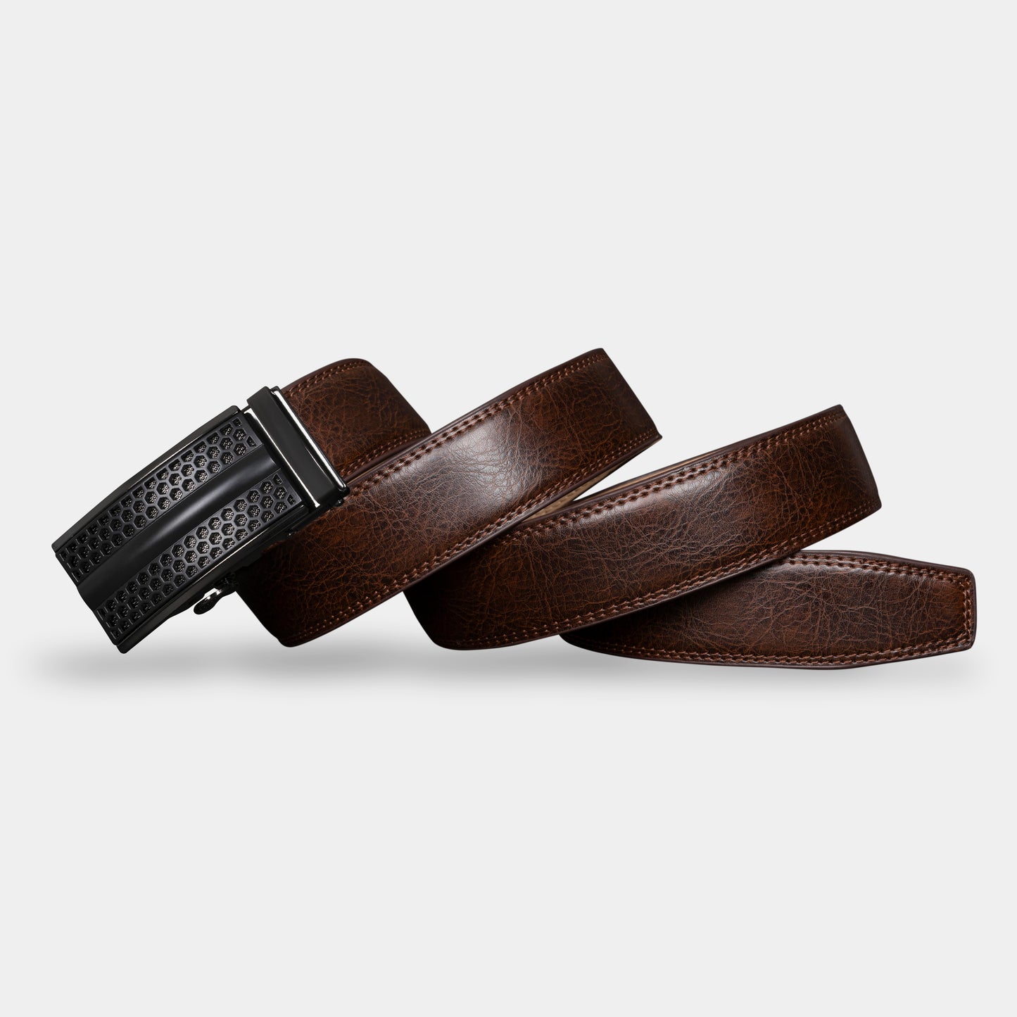 VEGETABLE TANNED 100% LEATHER BELT WITH CHROME PLATED BUCKLE - LY25-0639