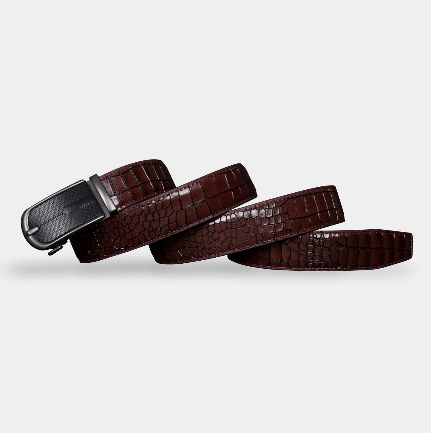 TORTOISE CRACK VEGETABLE TANNED 100% LEATHER BELT WITH CHROME PLATED BUCKLE - LY36-21586