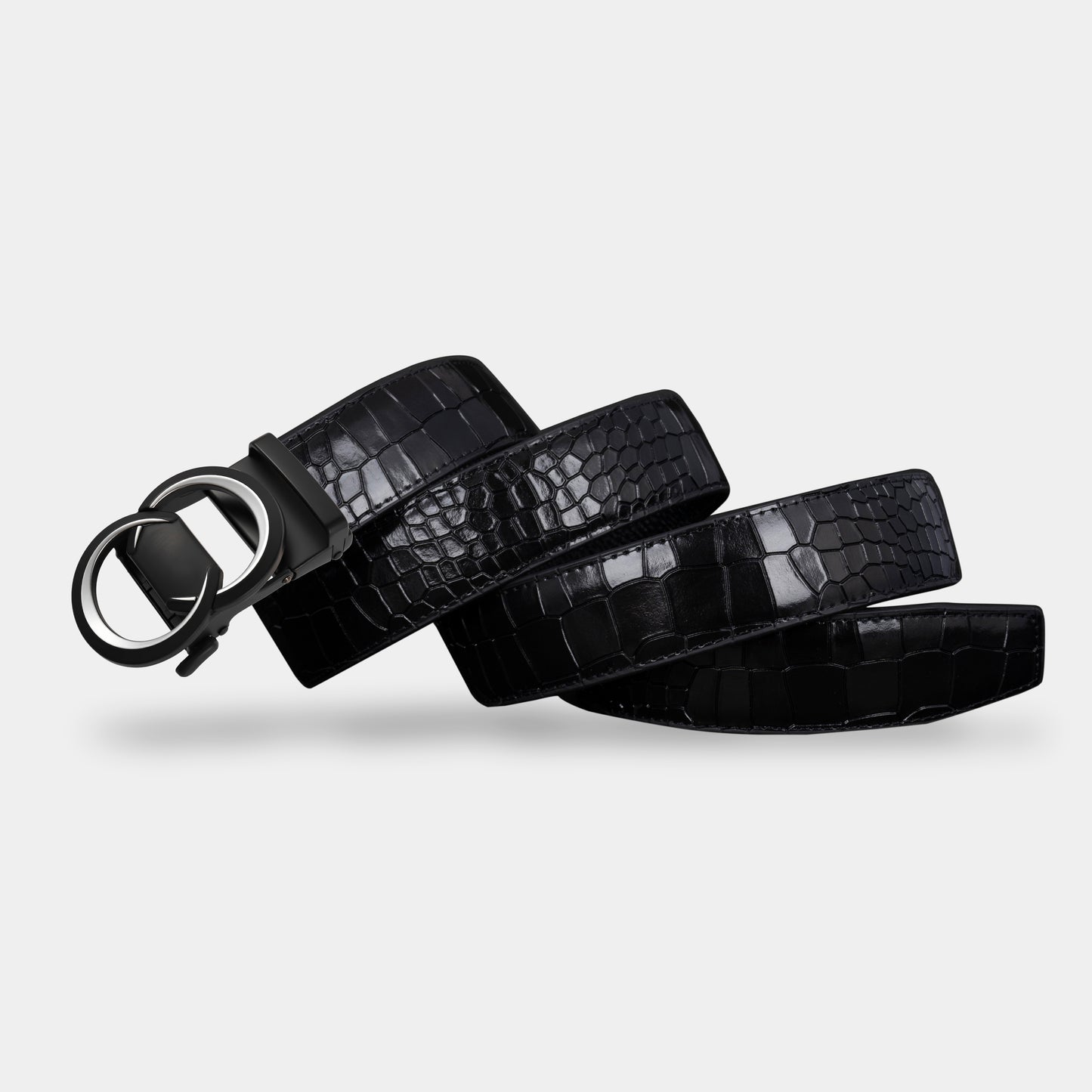TORTOISE CRACK VEGETABLE TANNED 100% LEATHER BELT WITH CHROME PLATED BUCKLE - LY36-222882_CHR