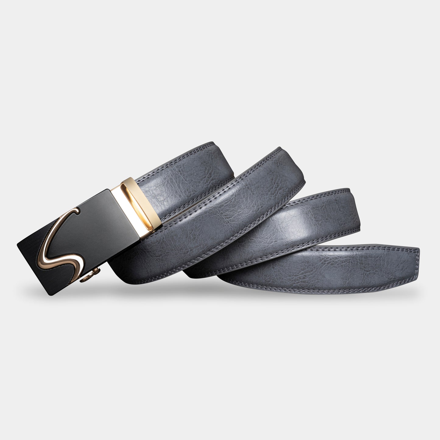 VEGETABLE TANNED 100% LEATHER BELT WITH GEOMETRIC BUCKLE - 609