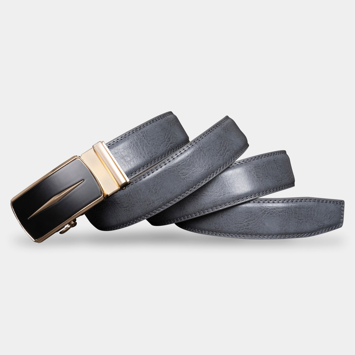 VEGETABLE TANNED 100% LEATHER BELT WITH GEOMETRIC BUCKLE - 626