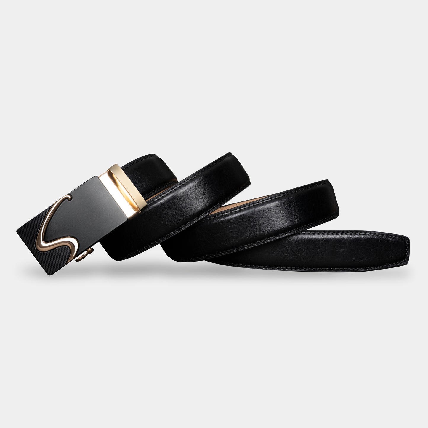 VEGETABLE TANNED 100% LEATHER BELT WITH GEOMETRIC BUCKLE - 609