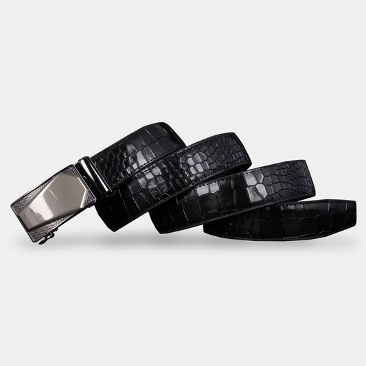 TORTOISE CRACK VEGETABLE TANNED 100% LEATHER BELT WITH CHROME PLATED BUCKLE - LY36-21737_SIL