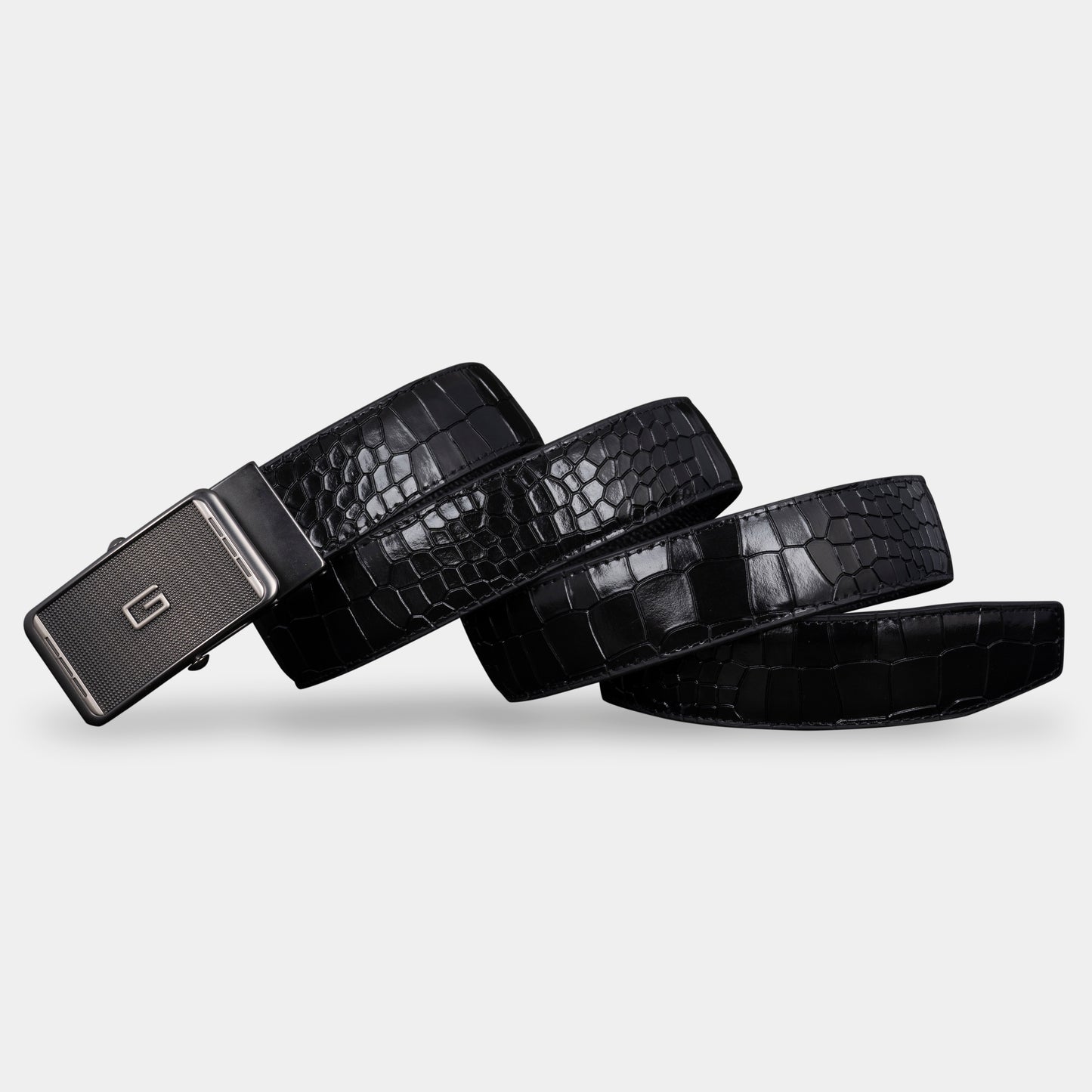 TORTOISE CRACK VEGETABLE TANNED 100% LEATHER BELT WITH CHROME PLATED BUCKLE - LY36-23631_GRE