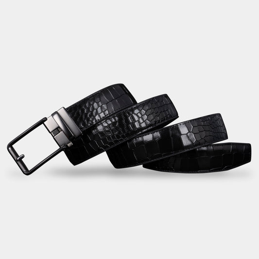 TORTOISE CRACK VEGETABLE TANNED 100% LEATHER BELT WITH CHROME PLATED BUCKLE - LY36-561950_GRE