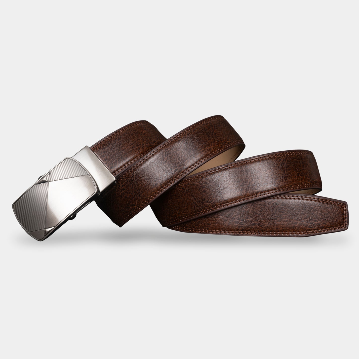 VEGETABLE TANNED 100% LEATHER BELT WITH CHROME PLATED BUCKLE - LY36-23547_SIL