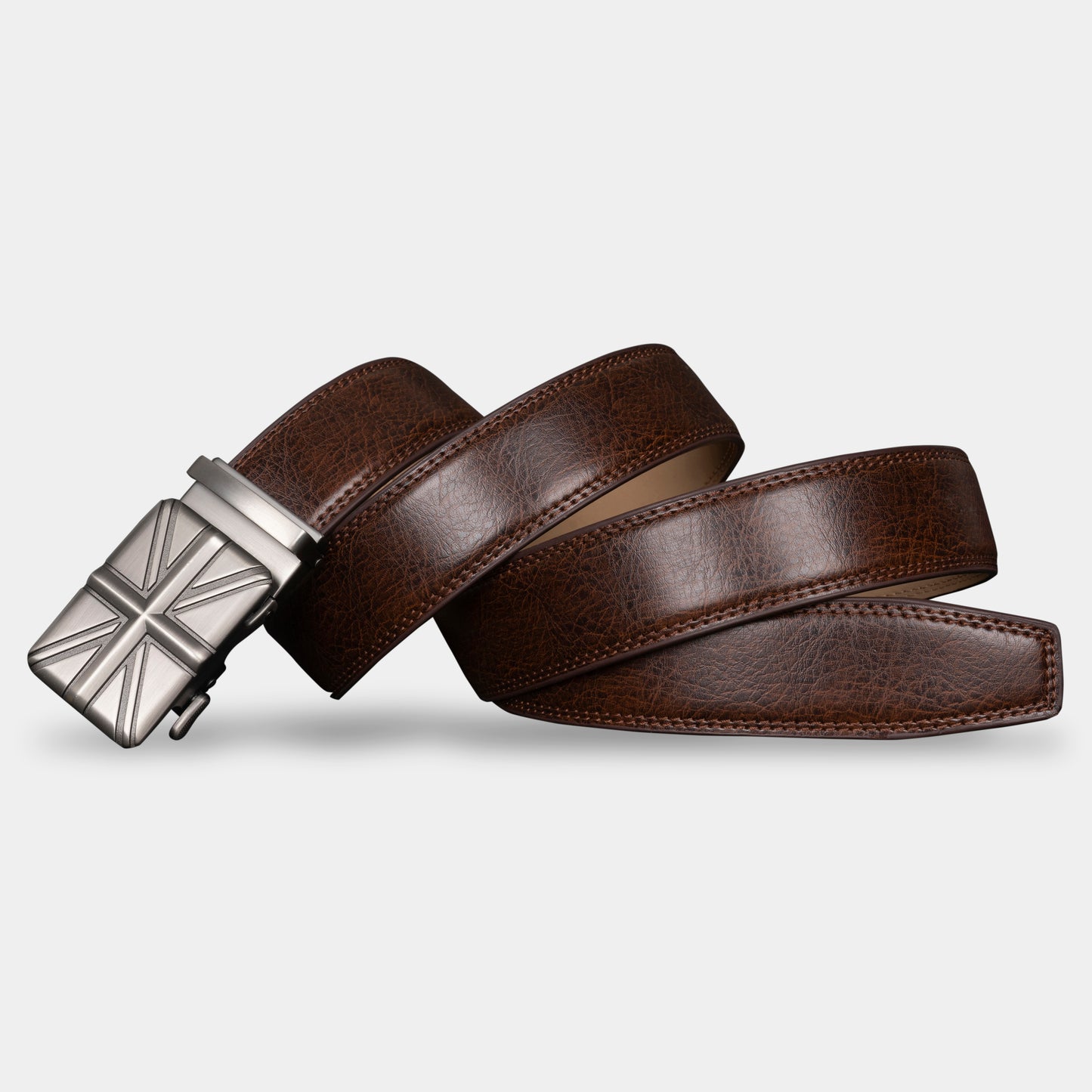 VEGETABLE TANNED 100% LEATHER BELT WITH CHROME PLATED BUCKLE - LY25-0007