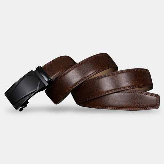 VEGETABLE TANNED 100% LEATHER BELT WITH CHROME PLATED BUCKLE - LY36-21737_BLA