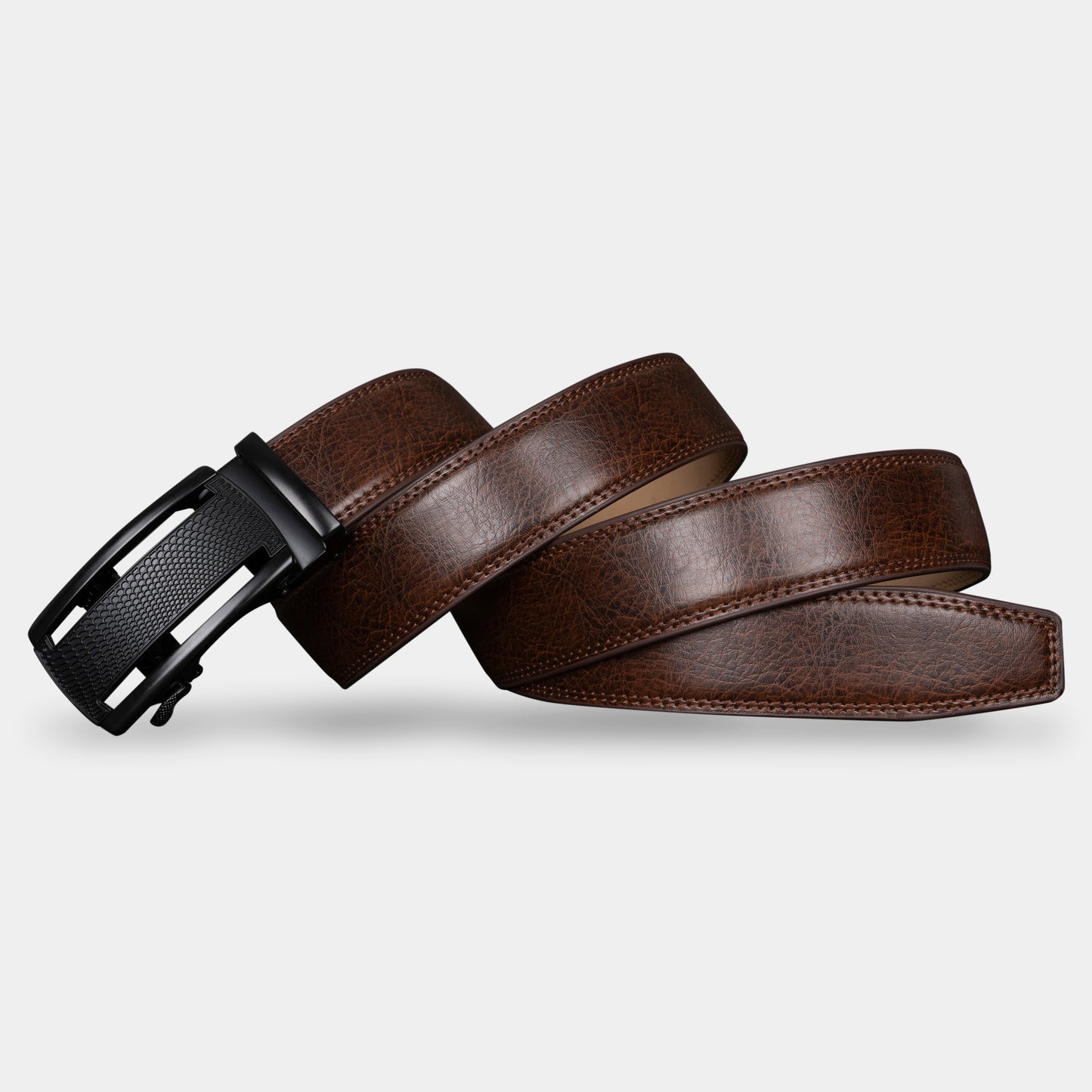 VEGETABLE TANNED 100% LEATHER BELT WITH CHROME PLATED BUCKLE - LY55-02434