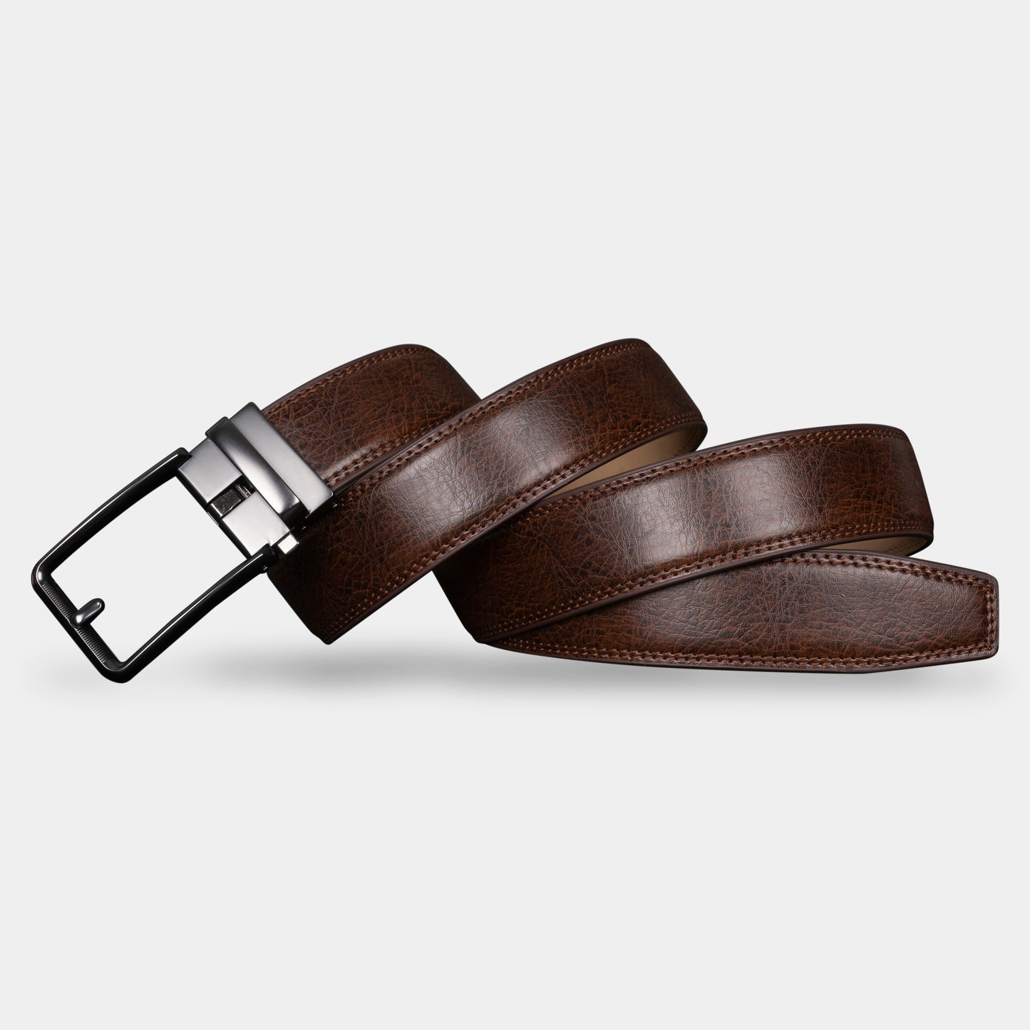 VEGETABLE TANNED 100% LEATHER BELT WITH CHROME PLATED BUCKLE - LY36-561950_GRE