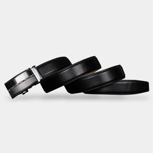 VEGETABLE TANNED 100% LEATHER BELT WITH CHROME PLATED BUCKLE - LY25-0422_SIL