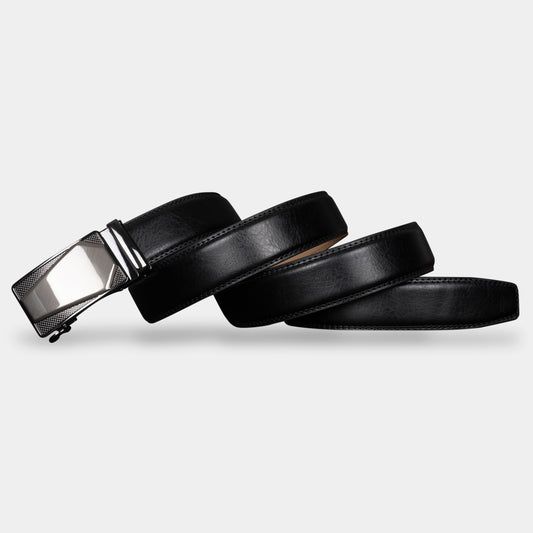 VEGETABLE TANNED 100% LEATHER BELT WITH CHROME PLATED BUCKLE - LY36-21737_SIL